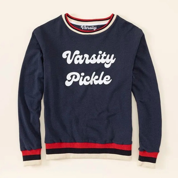 NWT Varsity Pickle Unisex Sweatshirt in Navy/White in size XS - Picture 2 of 6